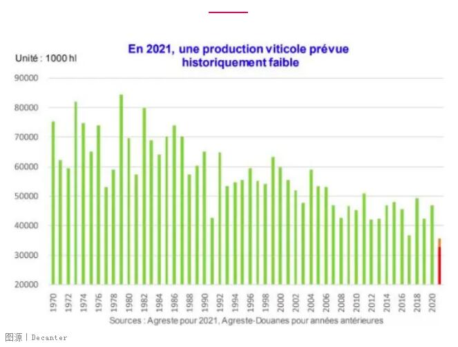 法国葡萄酒产量或跌至50年新低